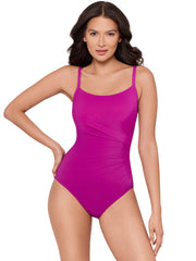 Miraclesuit Rock Solid Starr One Piece Underwire In Framboise Pink, view 4, click to see full size