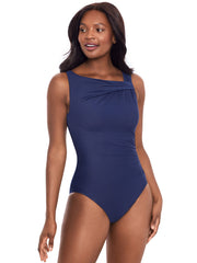 Miraclesuit Rock Solid Avra One Piece In Midnight Blue, view 1, click to see full size