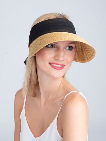 Pia Rossini Augusta Visor in Black/Natural