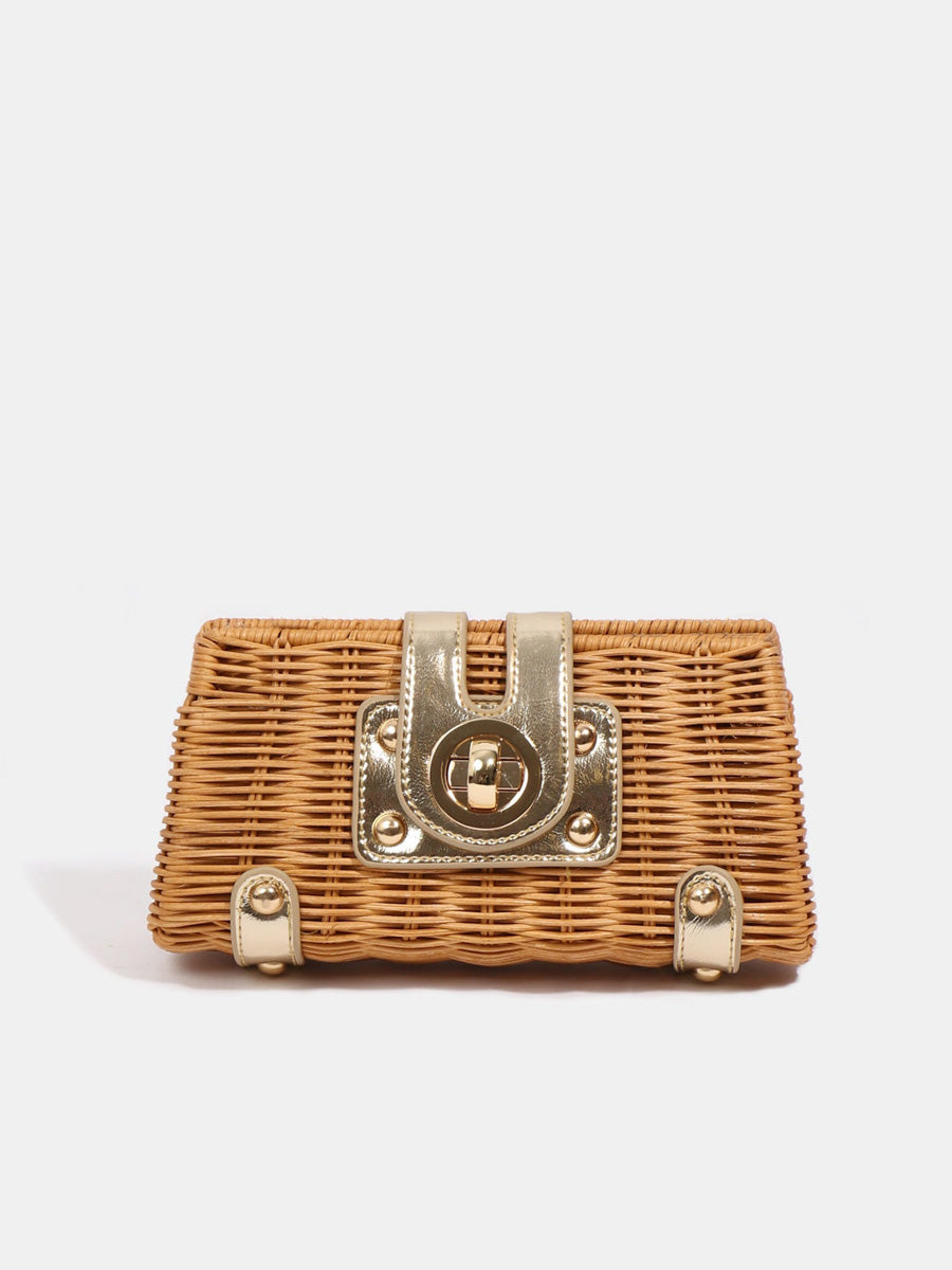 Pia Rossini Lulu Clutch Bag in Gold