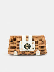 Pia Rossini Lulu Clutch Bag in White, view 1, click to see full size