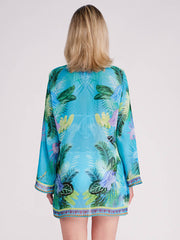 Pia Rossini Marbella Cover Up in Blue, view 2, click to see full size