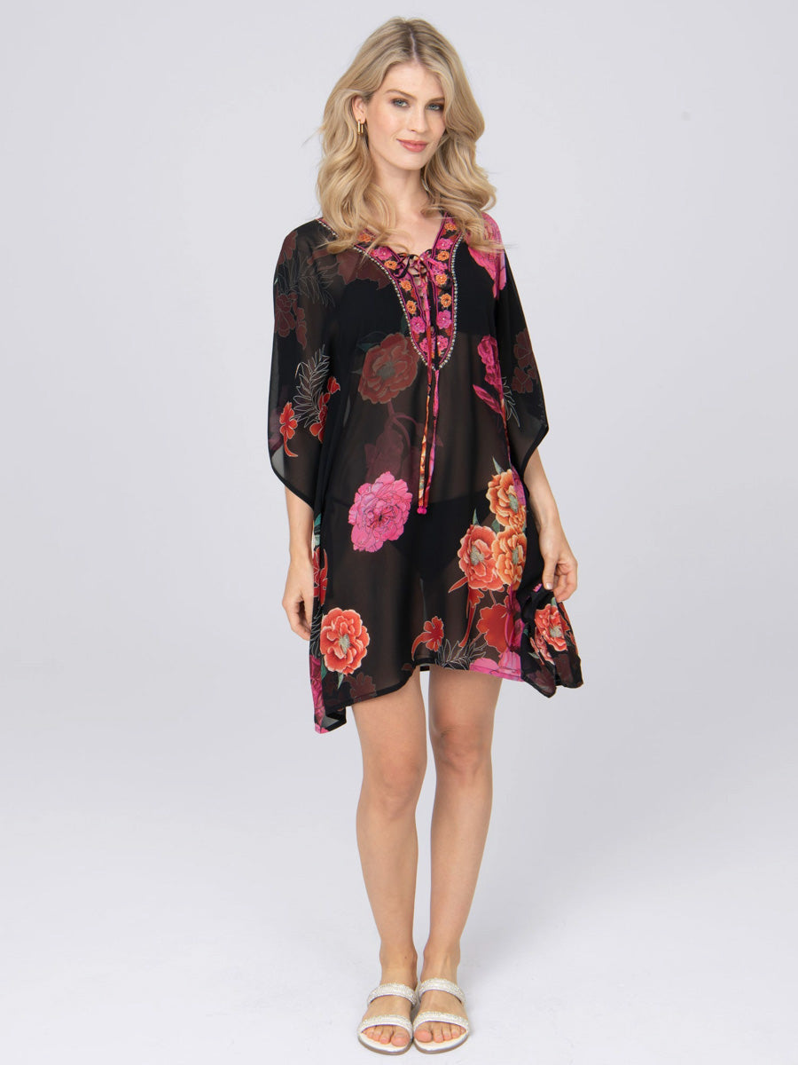 Pia Rossini Milani Kaftan in Black
