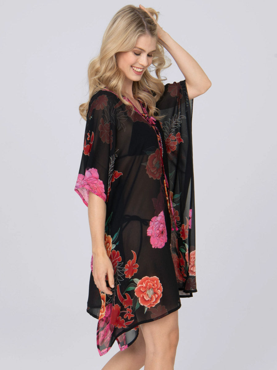 Pia Rossini Milani Kaftan in Black
