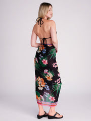 Pia Rossini Murcia Sarong in Black, view 2, click to see full size