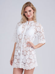 Pia Rossini Ola Dress in White, view 3, click to see full size