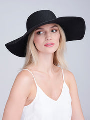 Pia Rossini Porto Hat in Black, view 1, click to see full size