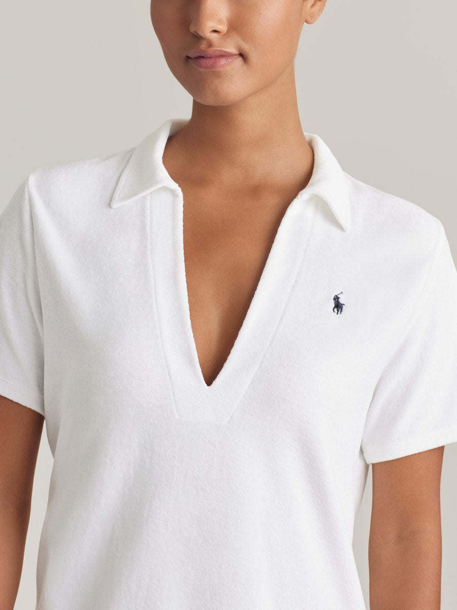 Polo Ralph Lauren Terry Collar Dress in White