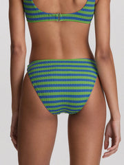 Polo Ralph Lauren Cable Stripe Minimal Bikini Bottom in Colby Blue/Green, view 2, click to see full size