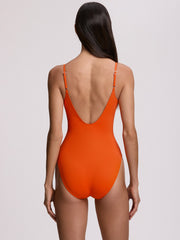 Polo Ralph Lauren Color Shop Kennedy One Piece in Sailing Orange, view 2, click to see full size