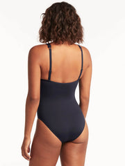Sea Level Essentials Spliced One Piece in Nightsky, view 2, click to see full size