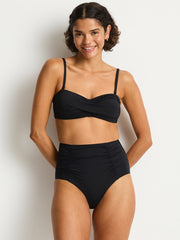 Essentials Super High Waist Pant in Black, view 4, click to see full size