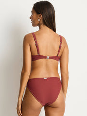 Spinnaker Longline Bralette in Terracotta, view 2, click to see full size