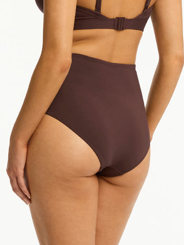 Sea Level Essentials High Waist Bottoms In Cocoa