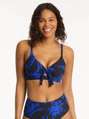 Sea Level Tradewind Tie Front DD/E Top in Night Sky, view 1, click to see full size