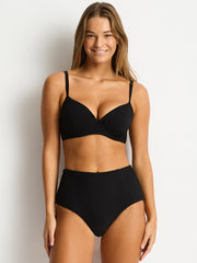 Spinnaker Panelled High Waist Pant in Black, view 4, click to see full size