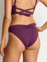 Essentials V Front Mid Pant in Claret, view 2, click to see full size