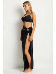 Essentials Multi Wear Skirt in Black, view 3, click to see full size