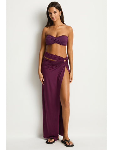 Essentials Multi Wear Skirt in Claret