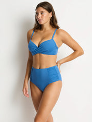 Sea Level Essentials High Waist Bottoms In Denim Blue, view 3, click to see full size