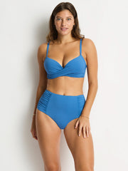 Sea Level Essentials High Waist Bottoms In Denim Blue, view 4, click to see full size