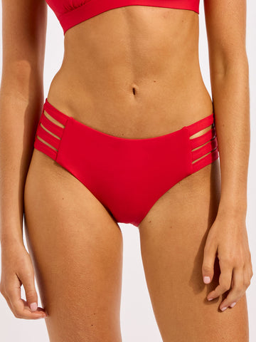 Seafolly Seafolly Collective Multi Strap Hipster Bottom in Cosmo Red