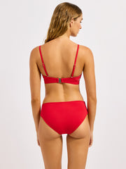 Seafolly Seafolly Collective Hybrid Bralette in Cosmo Red, view 2, click to see full size