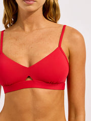 Seafolly Seafolly Collective Hybrid Bralette in Cosmo Red, view 5, click to see full size