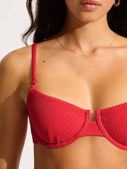 Seafolly Sea Dive Underwire Bra in Chilli Red, view 4, click to see full size
