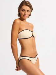 Seafolly Beach Bound Hipster Pant in Ecru, view 3, click to see full size