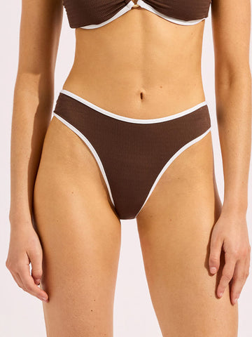 Beach Bound High Leg Pant in Dark Chocolate