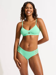 Seafolly Seafolly Collective Multi Strap Hipster Bottom In Mint, view 4, click to see full size