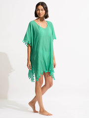 Seafolly Amnesia Kaftan in Jade, view 4, click to see full size