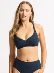 Seafolly Chiara DD Sweetheart Halter in True Navy, view 1, click to see full size