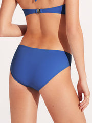 Seafolly SF Collective Twist Hipster In Azure, view 2, click to see full size