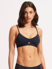 Seafolly Collective Hybrid Bralette in True Navy, view 1, click to see full size