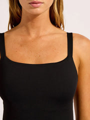 Seafolly SF Collective Square Neck One Piece in Black, view 4, click to see full size