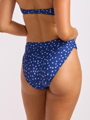 Seafolly Dolce Dot Twist Band Mini Hipster In Classic Navy, view 2, click to see full size