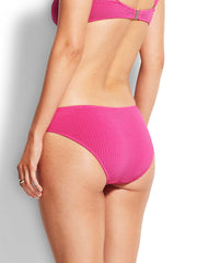 Seafolly Sea Dive Hipster in Fuchsia Rose, view 2, click to see full size