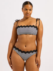Seafolly Ric Rac Bustier Bandeau in Black, view 3, click to see full size