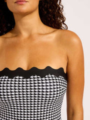 Seafolly Ric Rac One Piece in Black, view 4, click to see full size