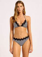 Seafolly Ric Rac Slide Triangle in Black, view 4, click to see full size