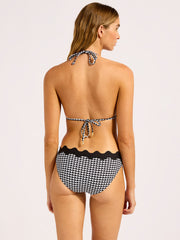 Seafolly Ric Rac Slide Triangle in Black, view 2, click to see full size