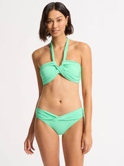Seafolly Seafolly Collective Twist Hipster In Mint, view 3, click to see full size