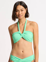 Seafolly Seafolly Collective Halter Bandeau In Mint, view 1, click to see full size