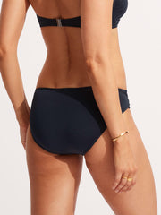 Seafolly Seafolly Collective Twist Hipster In True Navy, view 2, click to see full size
