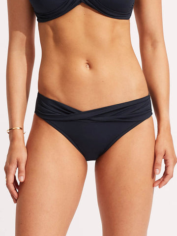 Seafolly Seafolly Collective Twist Hipster In True Navy