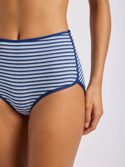 Seafolly Horizons High Waisted Pant In Marine, view 5, click to see full size