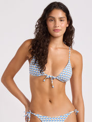 Seafolly Mala Slide Triangle In Powder Blue, view 1, click to see full size
