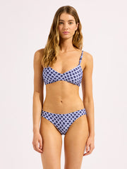 Marseille Bralette in Blue Indigo, view 3, click to see full size